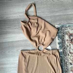 NWT Amazon one shoulder cutout dress